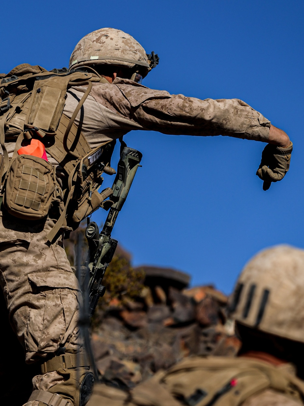 U.S. Marines with 2nd Battalion, 23rd Marine Regiment, conduct platoon supported raids during training for upcoming deployment