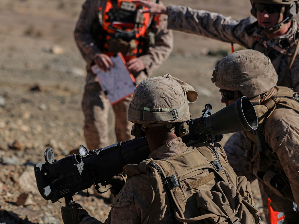 U.S. Marines with 2nd Battalion, 23rd Marine Regiment conduct platoon supported raids during training for upcoming deployment