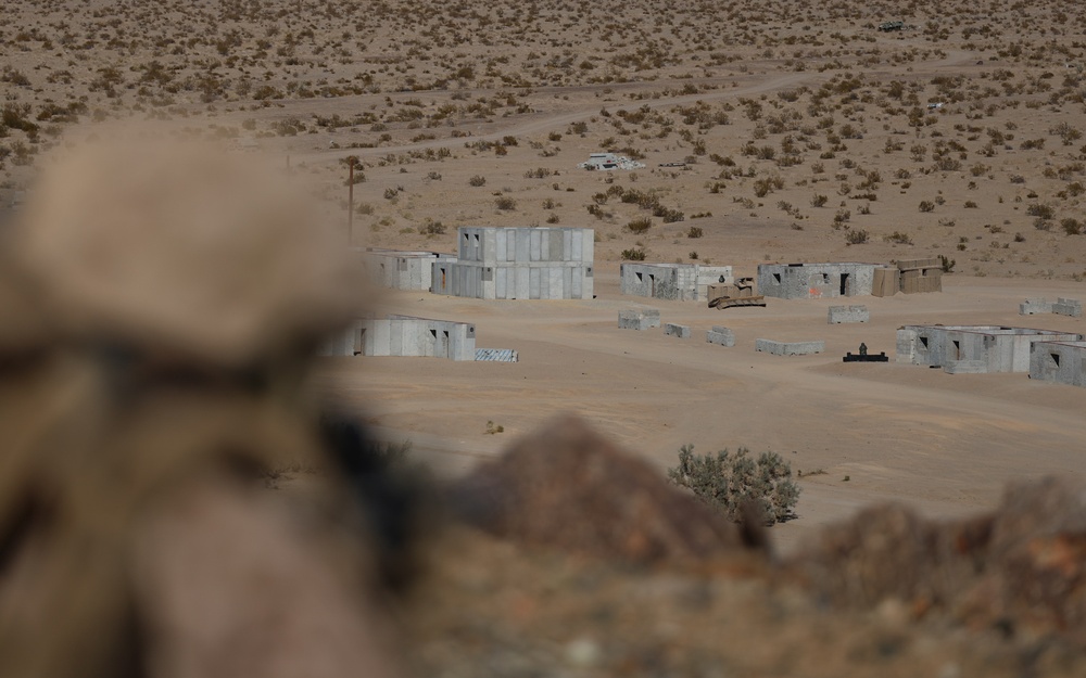 U.S. Marines with 2nd Battalion, 23rd Marine Regiment, conduct platoon supported raids during training for upcoming deployment