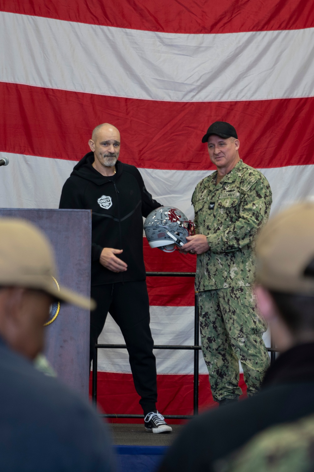 USS Tripoli Hosts 2024 Holiday Bowl Football Teams