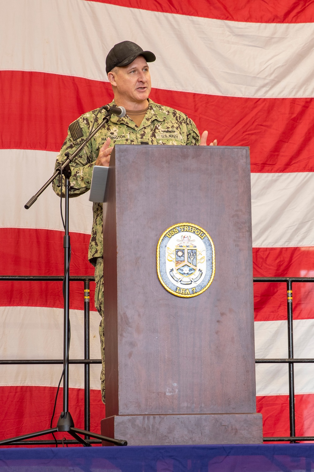 DVIDS Images USS Tripoli Hosts 2024 Holiday Bowl Football Teams