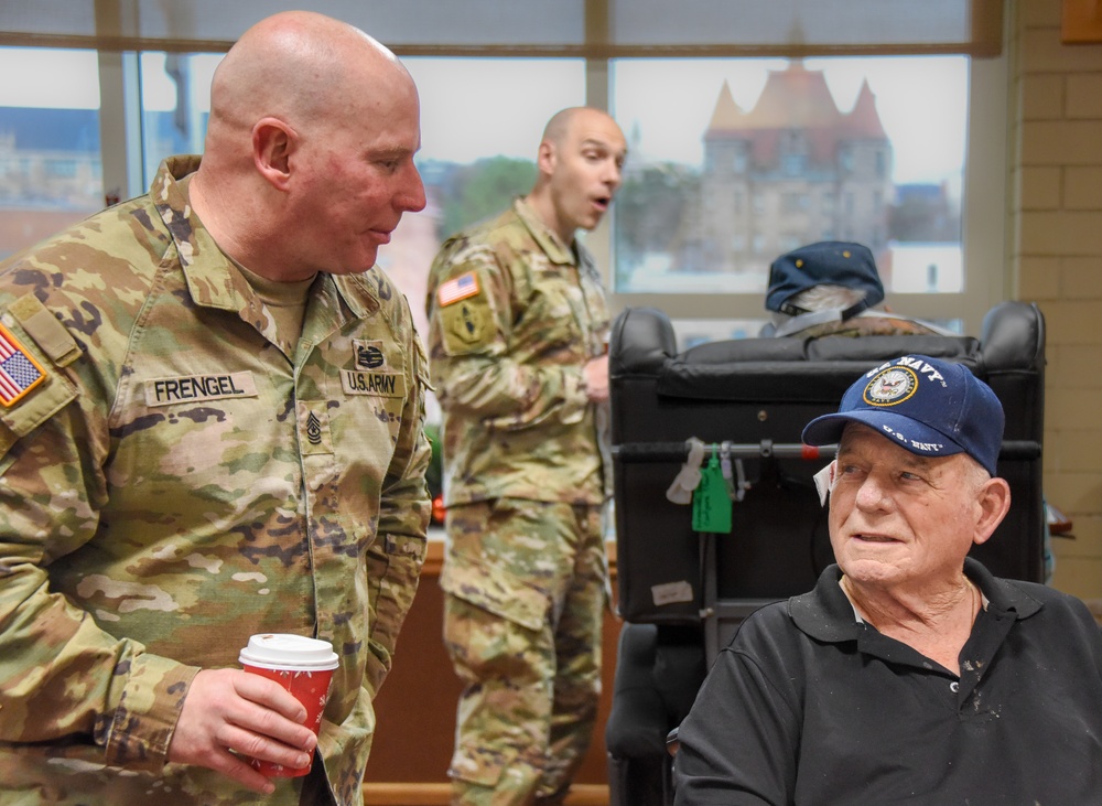 Holiday veterans center visit