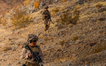 U.S. Marines with Fox Company, 2nd Battalion, 23rd Marine Regiment, conduct a company supported urban attack during training for upcoming deployment     