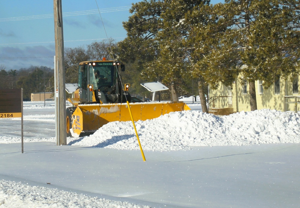 Fort McCoy snow-removal team gets to work during December 2024 snowfall events