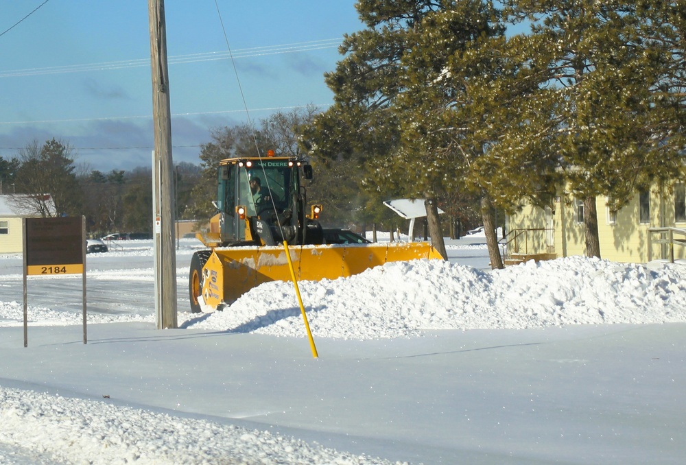 Fort McCoy snow-removal team gets to work during December 2024 snowfall events