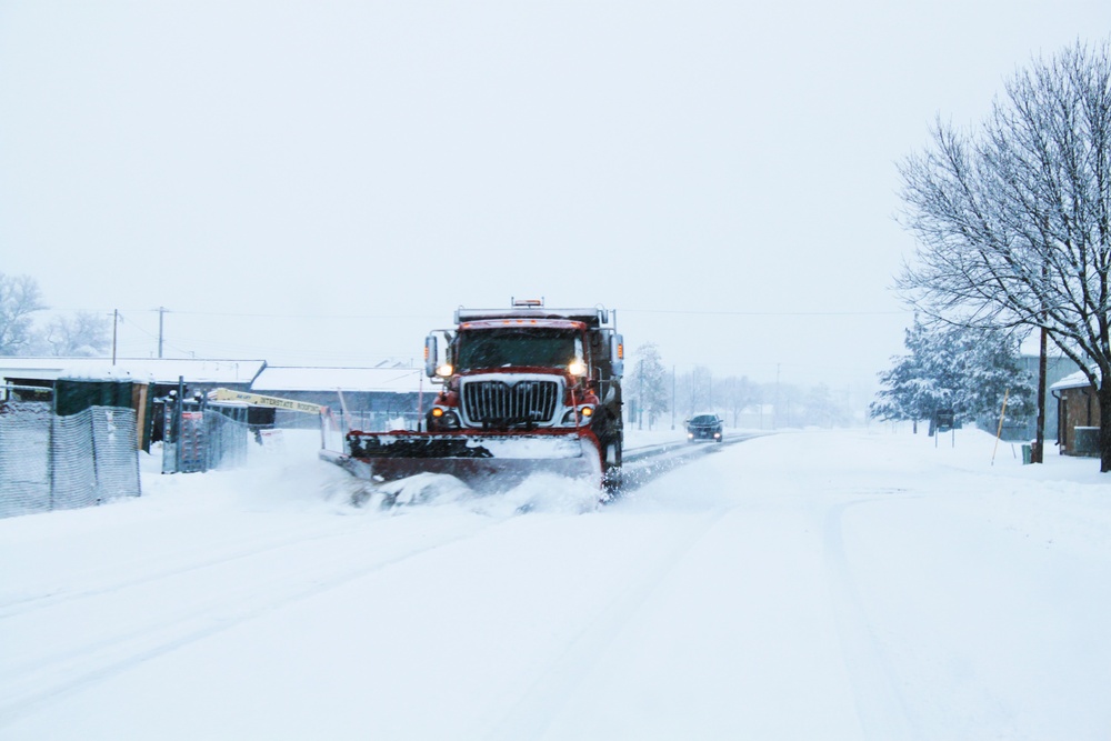 Fort McCoy snow-removal team gets to work during December 2024 snowfall events