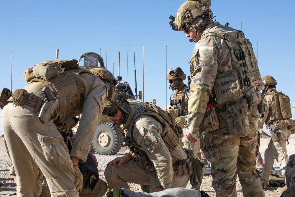 Coalition Members Conduct Base Defense Exercise