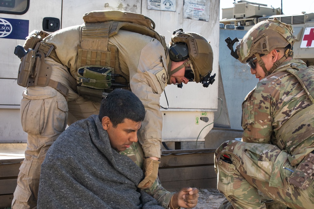 Coalition Members Conduct Base Defense Exercise