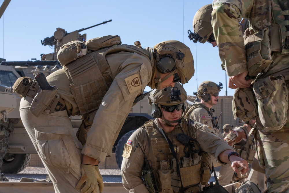 Coalition Members Conduct Base Defense Exercise