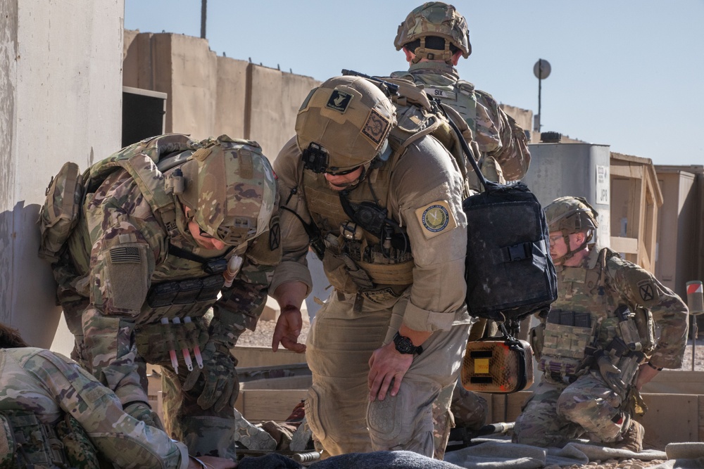 Coalition Members Conduct Base Defense Exercise
