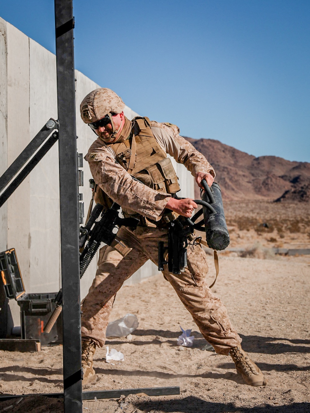 U.S. Marines with 2nd Battalion, 23rd Marine Regiment, conduct squad urban fundamentals course in preparation for upcoming deployment