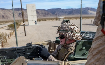 U.S. Marines with 2nd Battalion, 23rd Marine Regiment, conduct motorized operations during training for upcoming deployment