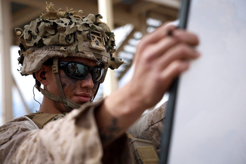 U.S. Marines with 2nd Battalion, 23rd Marine Regiment, fire mortars during training for upcoming deployment