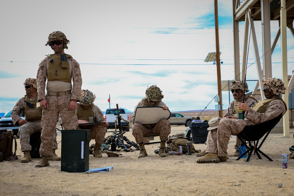 U.S. Marines with 2nd Battalion, 23rd Marine Regiment, fire mortars during training for upcoming deployment