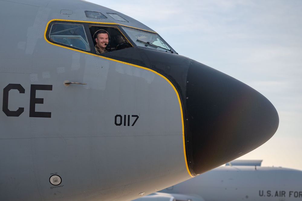 AFCENT AC-130J refuel with tanker gas over USCENTCOM AOR