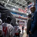 Chairman of the Joint Chiefs of Staff Gen. CQ Brown, Jr., participates in the 2024 Washington Capitals Salute to the Military game.