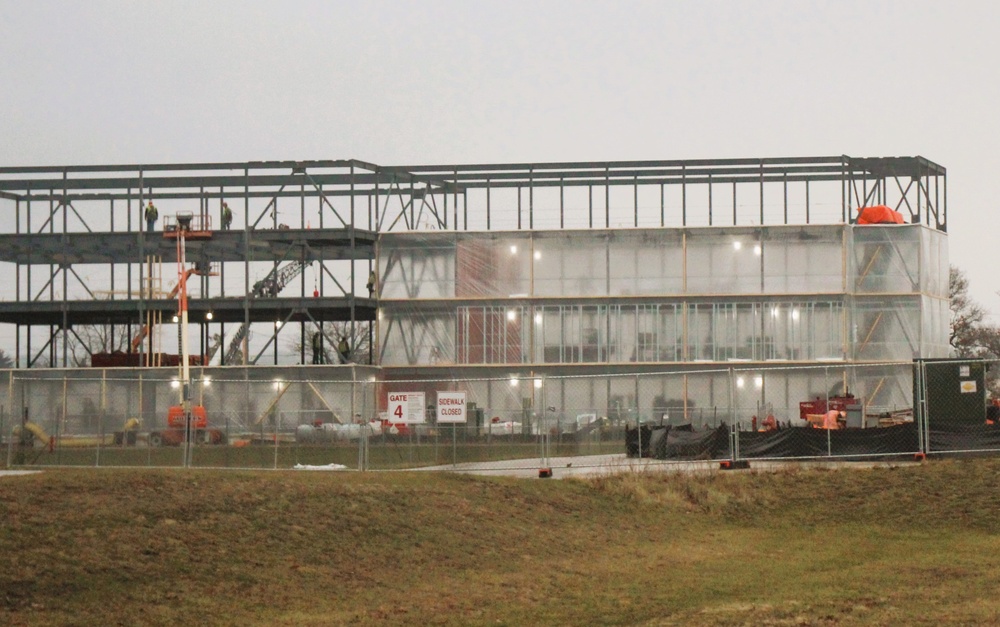 December 2024 construction operations for Fort McCoy East Barracks Project