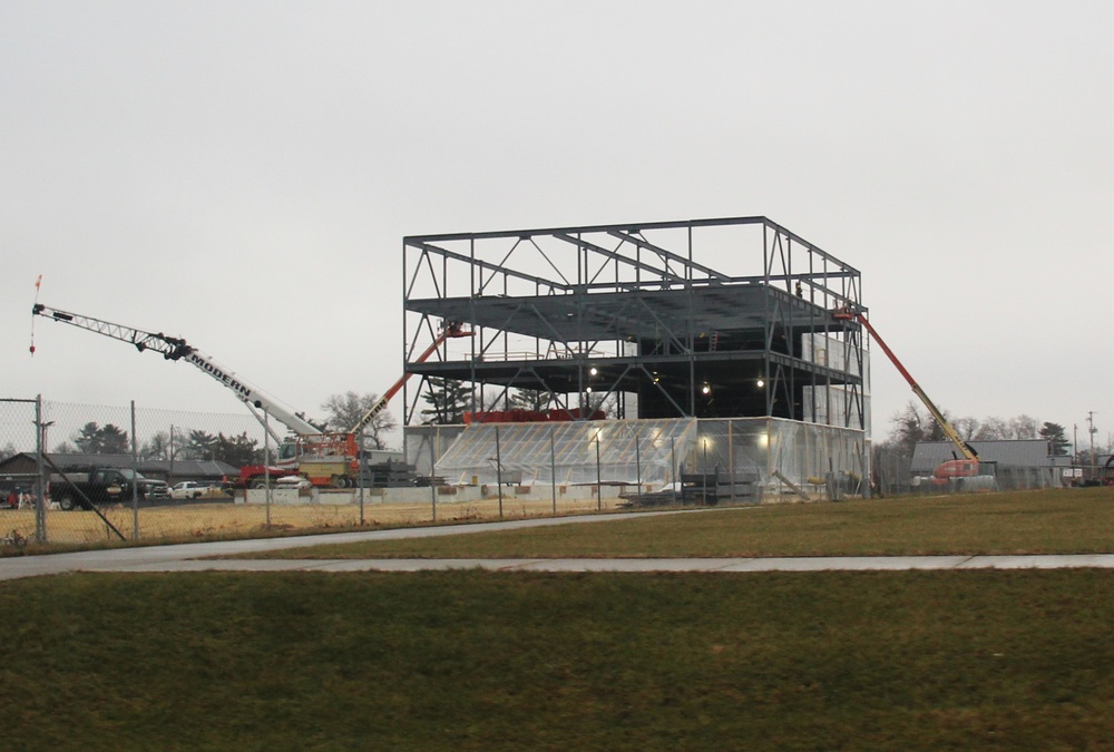 December 2024 construction operations for Fort McCoy East Barracks Project