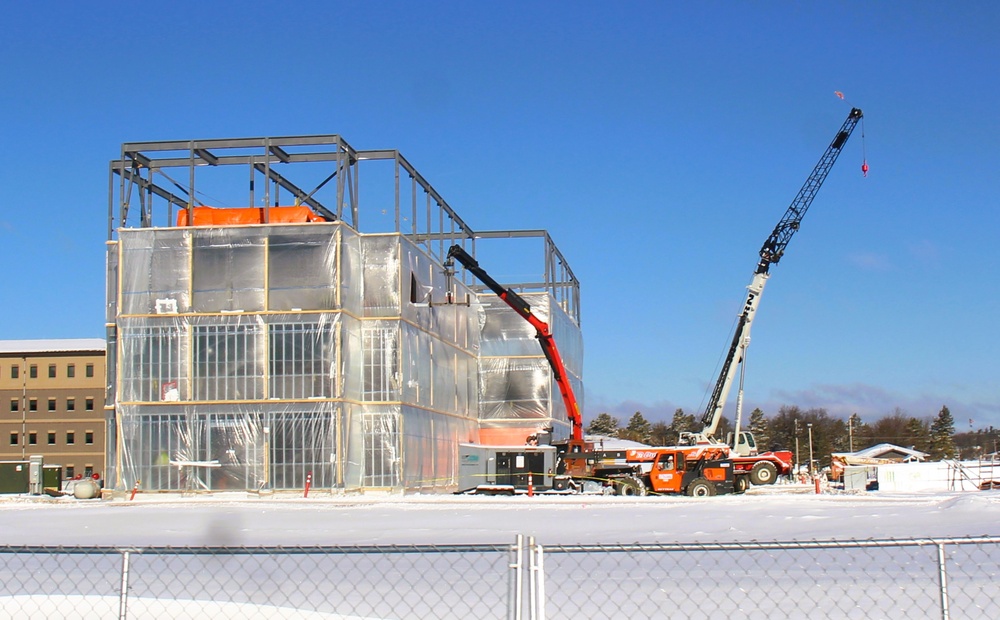 December 2024 construction operations for Fort McCoy East Barracks Project