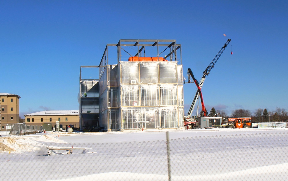 December 2024 construction operations for Fort McCoy East Barracks Project