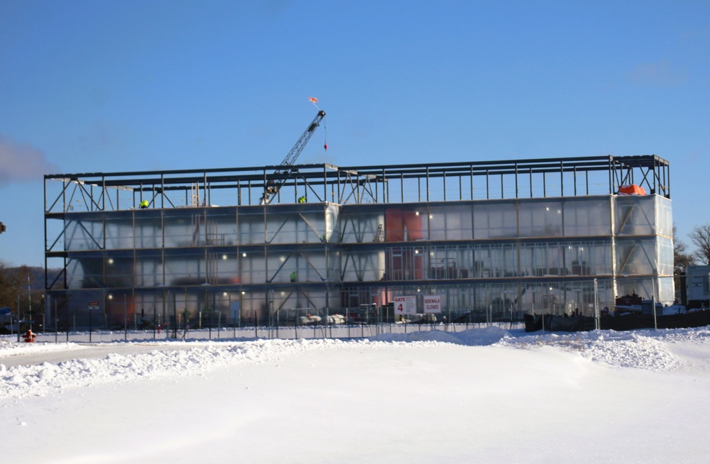 December 2024 construction operations for Fort McCoy East Barracks Project