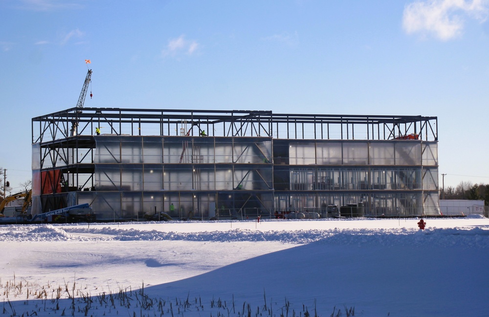 December 2024 construction operations for Fort McCoy East Barracks Project