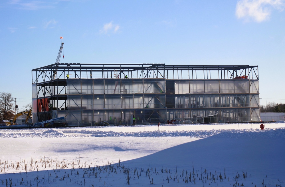 December 2024 construction operations for Fort McCoy East Barracks Project