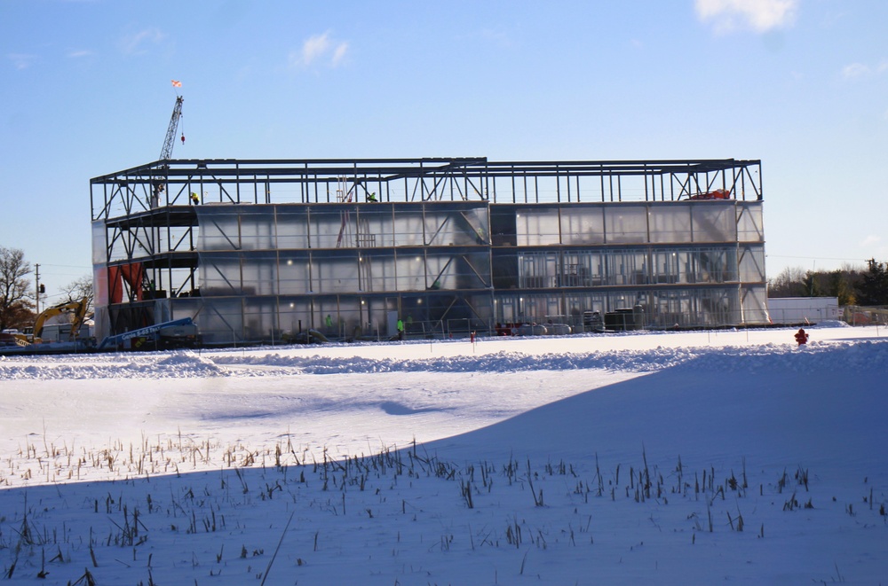 December 2024 construction operations for Fort McCoy East Barracks Project