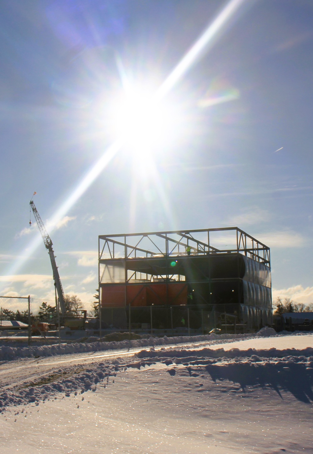 December 2024 construction operations for Fort McCoy East Barracks Project