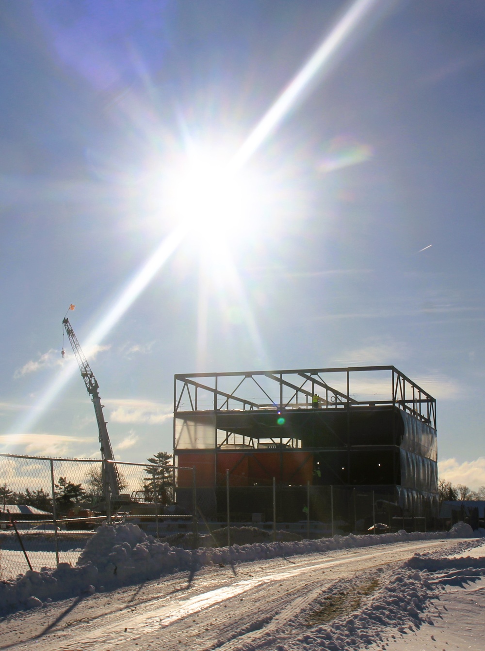 December 2024 construction operations for Fort McCoy East Barracks Project