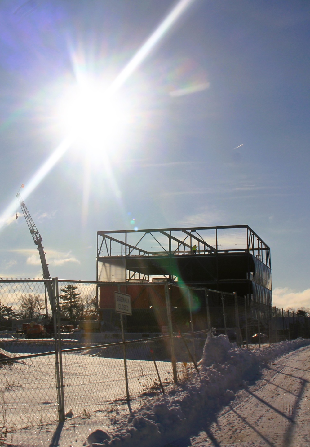 December 2024 construction operations for Fort McCoy East Barracks Project