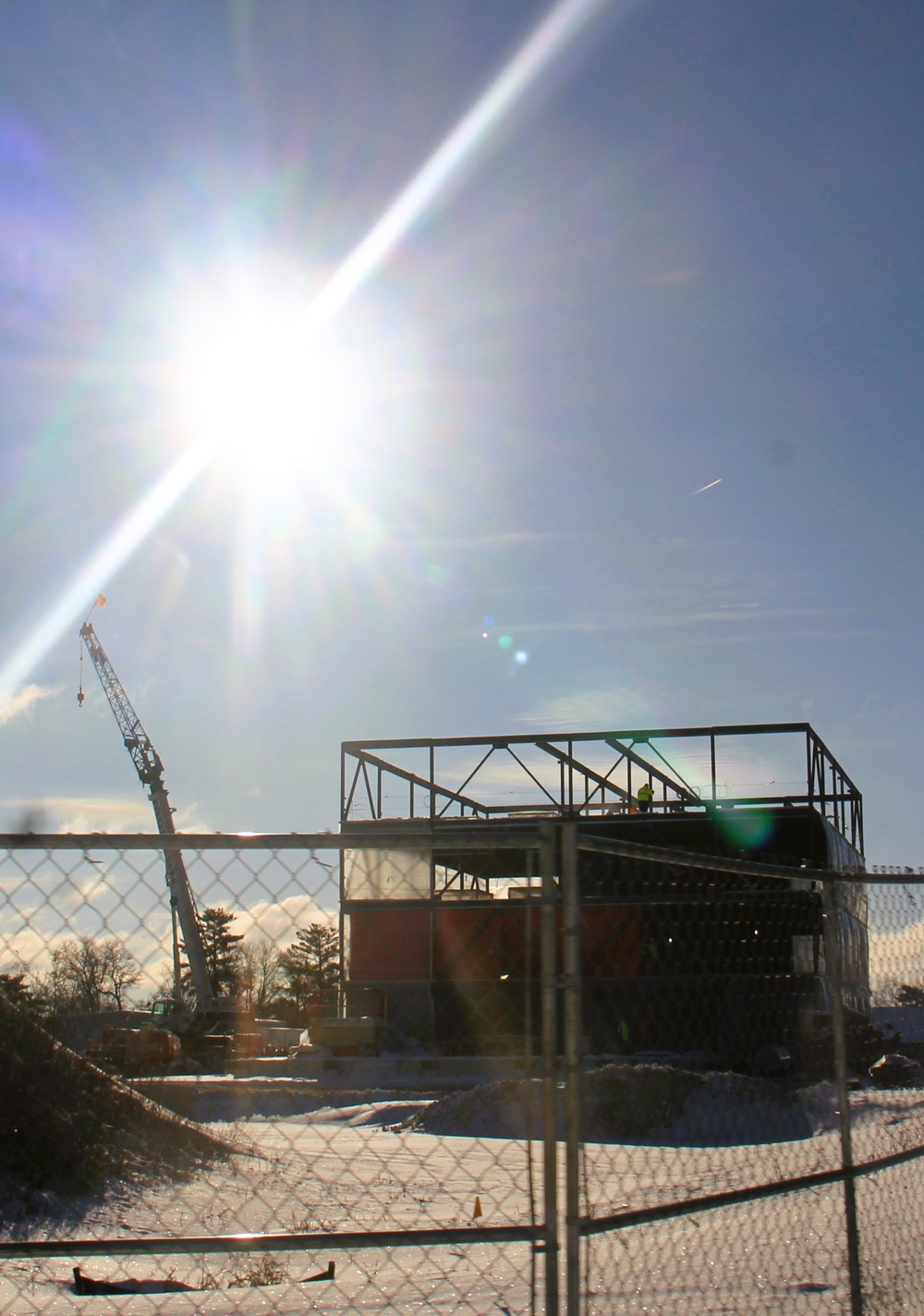 December 2024 construction operations for Fort McCoy East Barracks Project