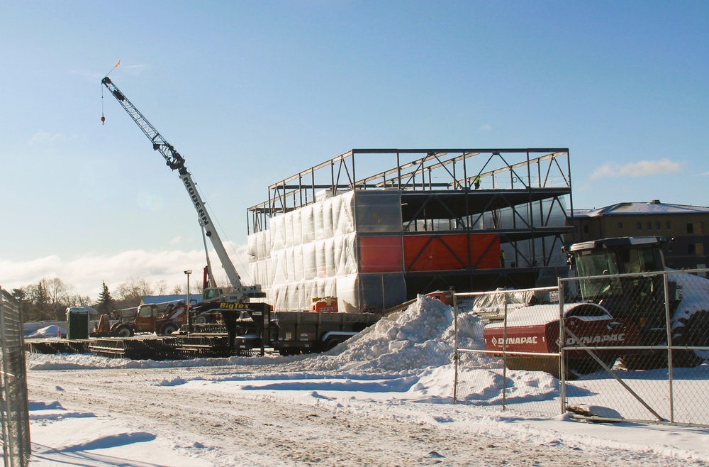 December 2024 construction operations for Fort McCoy East Barracks Project