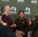 Secretary of the Army, Hon. Christine Wormuth, films a video with U.S. Army Spc. Dunia following a rountable discussion with U.S. Army social media influencers during the 2024 Association of the U.S. Army Annual Meeting and Exposition