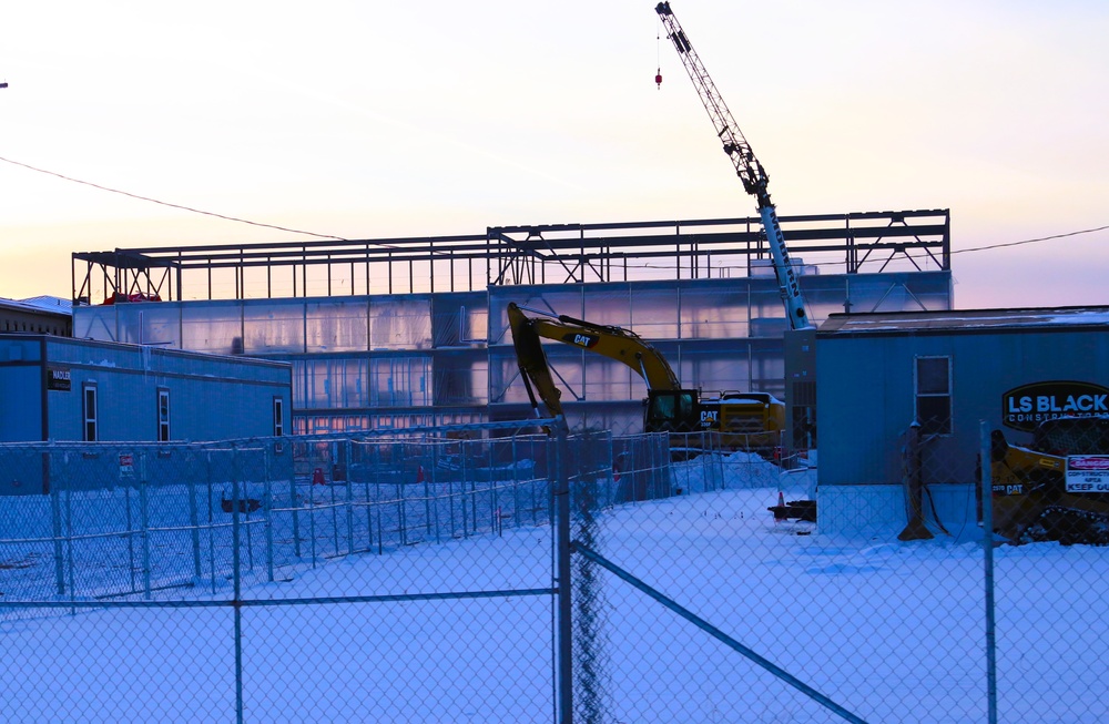 December 2024 construction operations for Fort McCoy East Barracks Project