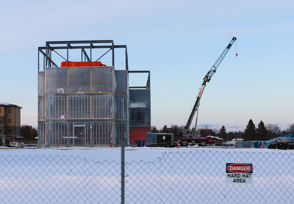 December 2024 construction operations for Fort McCoy East Barracks Project