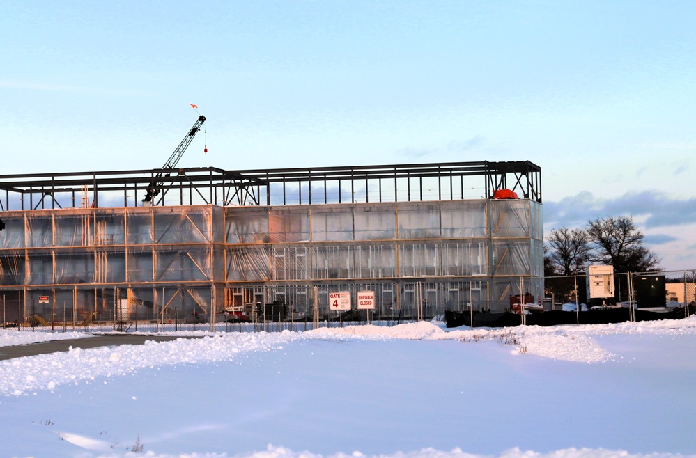 December 2024 construction operations for Fort McCoy East Barracks Project