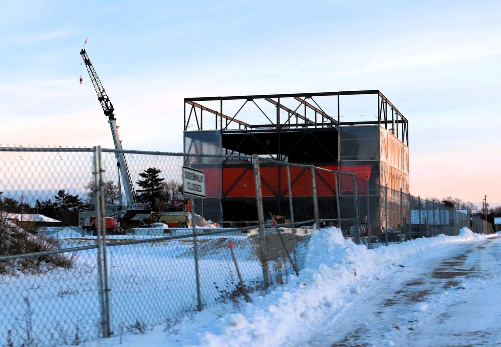 December 2024 construction operations for Fort McCoy East Barracks Project