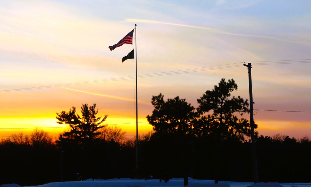 American Flag and Fort McCoy