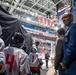 Chairman of the Joint Chiefs of Staff Gen. CQ Brown, Jr., participates in the 2024 Washington Capitals Salute to the Military game.