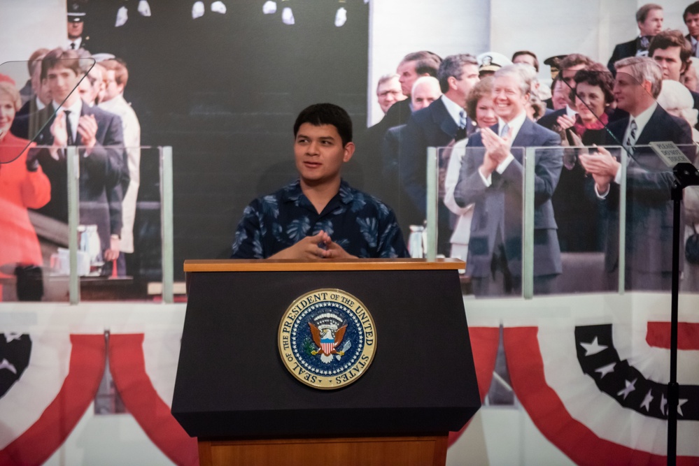 USS Ronald Reagan (CVN 76) Sailors visit the Ronald Reagan Presidential Library