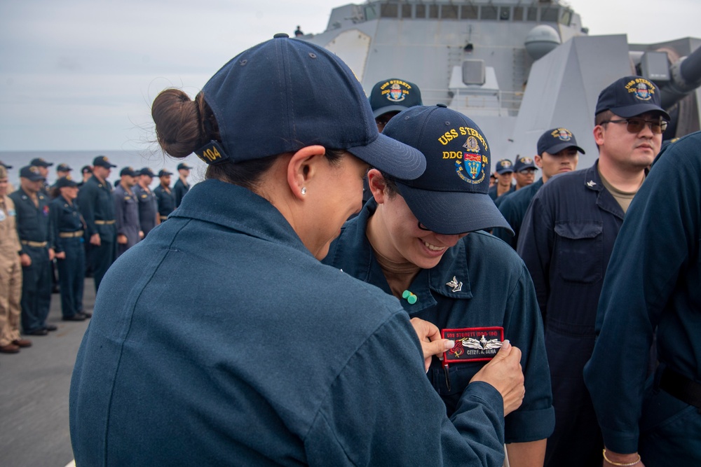 USS Sterett conducts routine operations as part of the Carl Vinson Carrier Strike Group