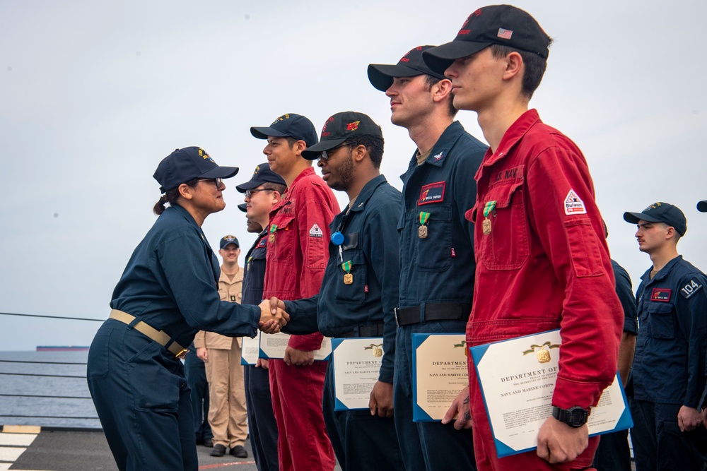 USS Sterett conducts routine operations as part of the Carl Vinson Carrier Strike Group