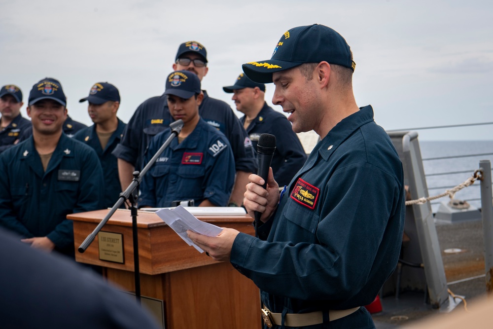 USS Sterett conducts routine operations as part of the Carl Vinson Carrier Strike Group