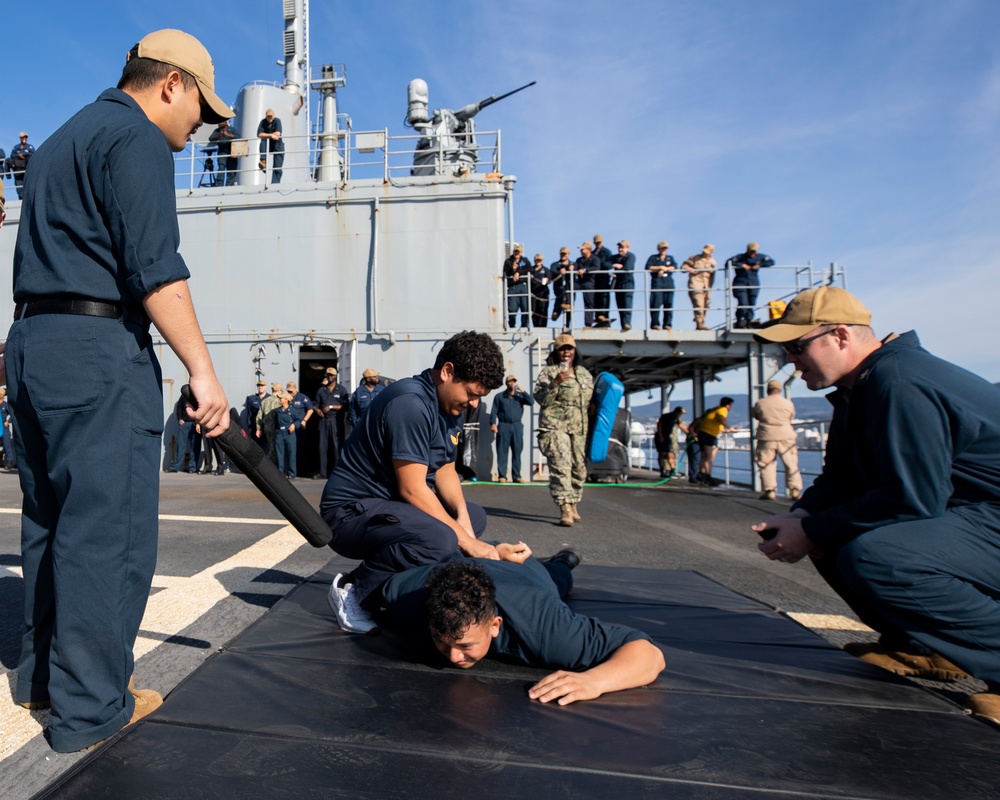 Emory S. Land Conducts Oleoresin Capsicum Qualification Course In Sasebo