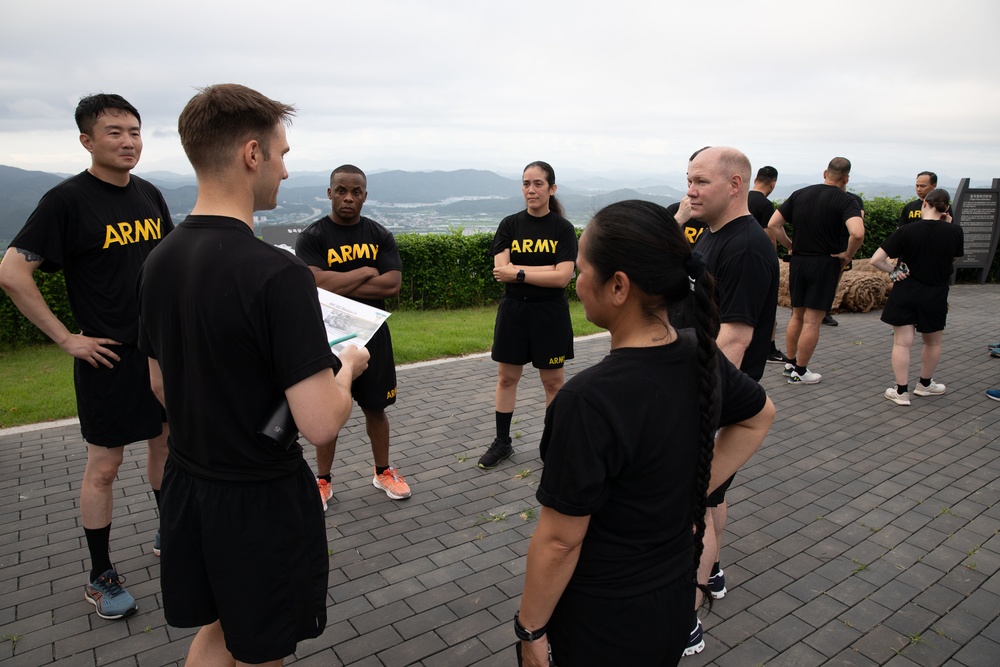 U. S. Army Materiel Support Command – Korea Officers Conducted OPD at Historic Hill 303 on July 24.