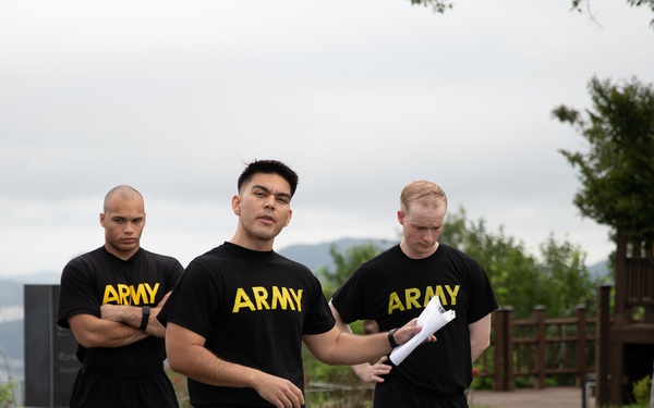 U. S. Army Materiel Support Command – Korea Officers Conducted OPD at Historic Hill 303 on July 24.