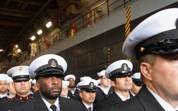 USS New Orleans (LPD 18) Conducts Change of Command Ceremony