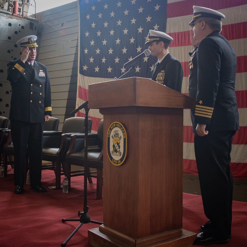 USS New Orleans (LPD 18) Conducts Change of Command Ceremony