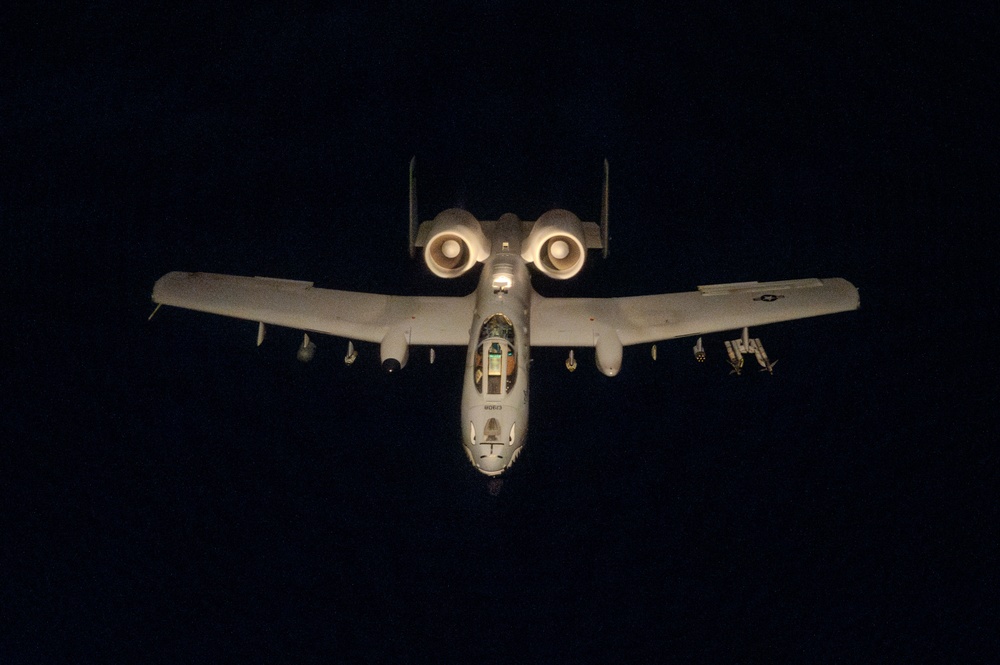 KC-135s fuel the fight at night over the USCENTCOM AOR